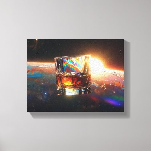 アート・オブ・ウィスキー:宇宙にて (絵画 No. 6) キャンバスプリント (正面)