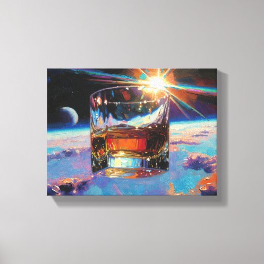 アート・オブ・ウィスキー:宇宙 (絵画 No. 9) キャンバスプリント (正面)