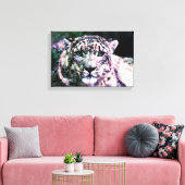 アート – キャンバスプリント- Snow Leopard Mixed Media キャンバスプリント (インサイチュ (リビング))