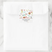 アート&クラフツをテーマにした住所ステッカー スクエアシール (バッグ)