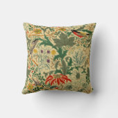 アート&クラフツ鳥花パターンby Voysey クッション (裏面)