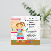 アート＆クラフトの誕生日パーティー 招待状 (スタンド正面)