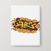 アート グラフィティ 手描き 缶バッジ (正面)