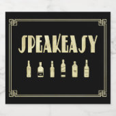 アート・デコが20の話者禁止を叫ぶ リキュールボトルラベル (シングルラベル)