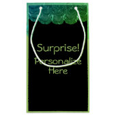 アート・デコ・ソイアンは女性のヴィンテージ・グリーン・ブラックを慎重に扱う スモールペーパーバッグ (裏面)