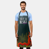 アート&デザインバイサーシャ エプロン (着用した状態)