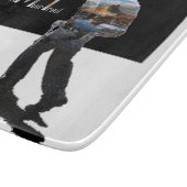 アート – ハイカーシルエット – ジョンミュアトレイル文字 カッティングボード (角)