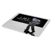 アート – ハイカーシルエット – ジョンミュアトレイル文字 カッティングボード (角)