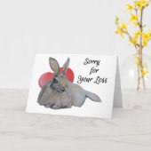 アート・バニーを失ったリアリスティックウサギ カード (黄色い花)