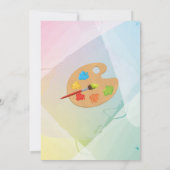 アート バースデー ペイント パーティー ペイント クラフト 女の子 招待状 (裏面)