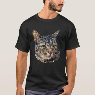 アート ビンテージ 子猫 愛好家 ミニマリスト かわいい モザイク  Tシャツ