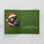 アート&ピップ | クマお洒落と子猫のクリスマス シーズンカード (内部)