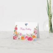 アート フラワー ローズ 誕生日 カード (正面)