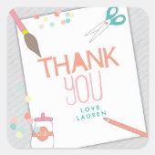 アート&モダンクラフトパーティーシール スクエアシール (正面)