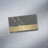 アート |写真家 |金ゴールド灰色の大理石 マグネット名刺 (インサイチュ)