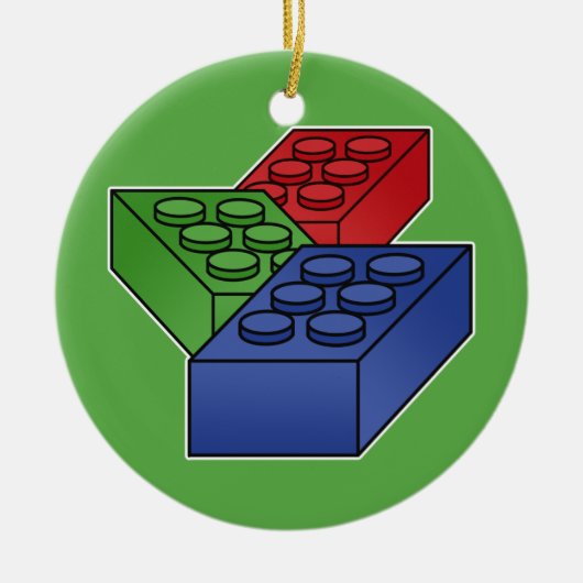 アート – 建築ブロック子供へ セラミックオーナメント (正面)