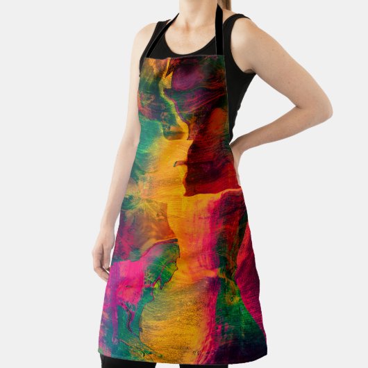 アート・抽象芸術・コロルファー・鮮やか紙・バックグラウンドアート エプロン (インサイチュ)