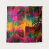 アート・抽象芸術・コロルファー・鮮やか紙・バックグラウンドアート タペストリー (正面(横))