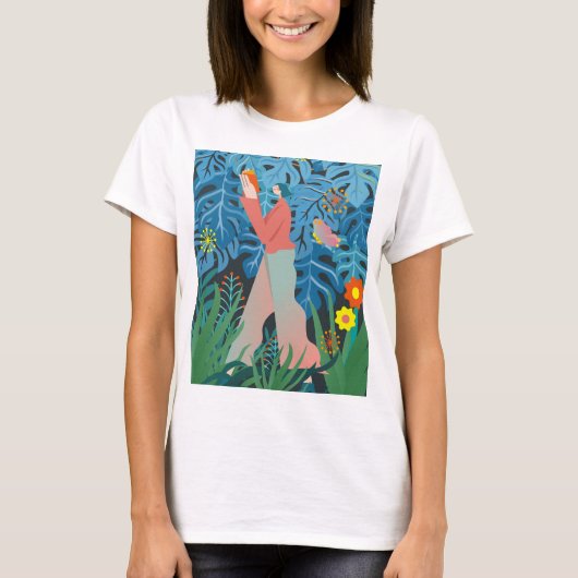 アート、本の女性。 Tシャツ (正面)