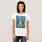 アート、本の女性。 Tシャツ (正面フル)