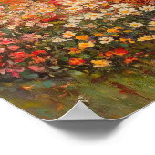アート 秋の野の花の風景画 ビンテージ ポスター (角)