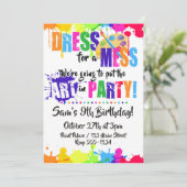 アート/絵を描クラクトバースデーパーティ招待状 招待状 (スタンド正面)