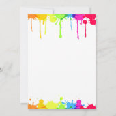 アート/絵を描クラクトバースデーパーティ招待状 招待状 (裏面)