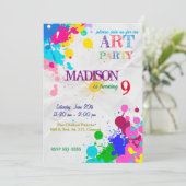 アート/絵画のパーティー誕生日招待状 招待状 (スタンド正面)
