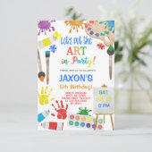 アート 絵画 少年 誕生日 招待状 (スタンド正面)
