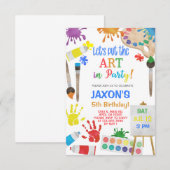 アート 絵画 少年 誕生日 招待状 (正面/裏面)
