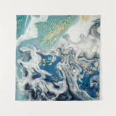アート、絵画's – ナチュラルグレー：金属、銀 タペストリー (正面(横))