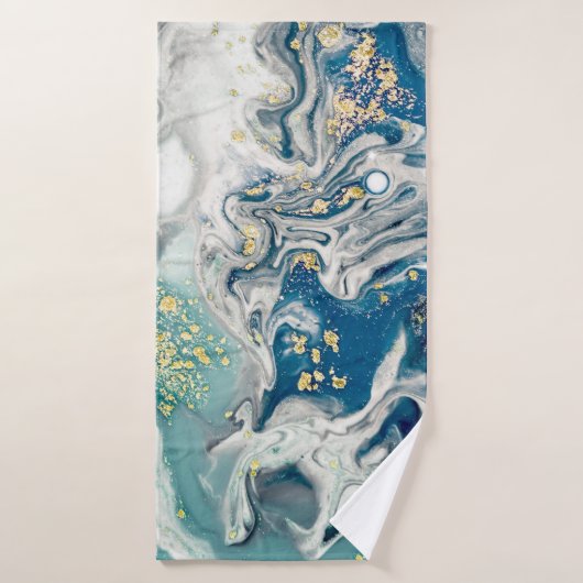 アート、絵画's – ナチュラルグレー：金属、銀 バスタオル (バスタオル)