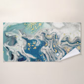 アート、絵画's – ナチュラルグレー：金属、銀 バスタオル (バスタオル)