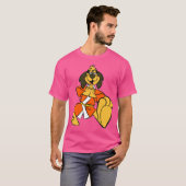 アート 香港 フォーイ カートゥーン 空手 犬 ファミリー Tシャツ (正面フル)
