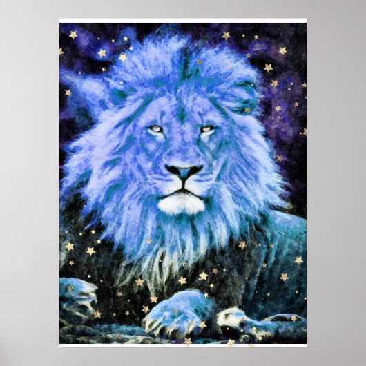 *~* アート AP23天芸術的色ライオン ポスター (正面)
