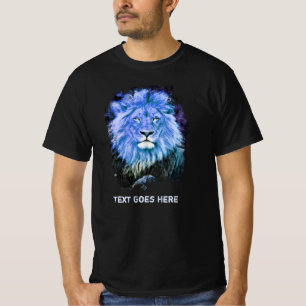 *~* アート AP23 芸術的' BLUE LION Tシャツ