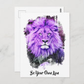 *～* アート AP23 芸術的' Violet LION  ポストカード (正面/裏面)
