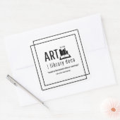 アート | library deco™ -オリジナルロゴデザイン スクエアシール (封筒)