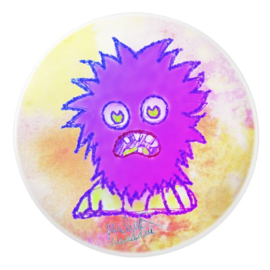 アートbyミシェルパープルジェクセラミックプル セラミックノブ (正面)