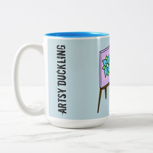 アートDuckling Customizable Artist Coffee Mug ツートーンマグカップ (左)