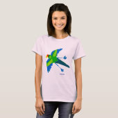 アートTシャツ：オウムと鳥 Tシャツ (正面フル)