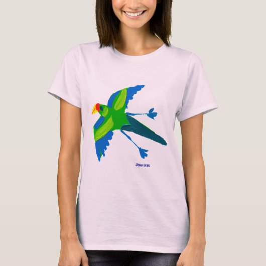 アートTシャツ：オウムと鳥 Tシャツ (正面)