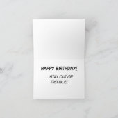 アードバークの黒いペンスケッチとアリの絡み合い カード (内部)