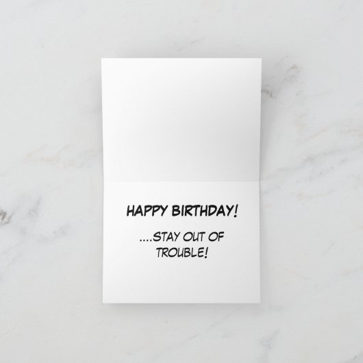 アードバークの黒いペンスケッチとアリの絡み合い カード (内部)