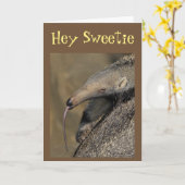 アードバークは「永遠にあなたを愛し続ける」キス私! カード (黄色い花)