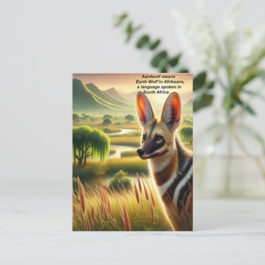 アードボル威厳のあるフ獣が草原を歩き回る ポストカード (スタンド正面)