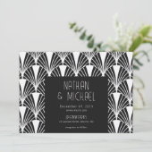 アードモダンデコ黒白 招待状 (スタンド正面)