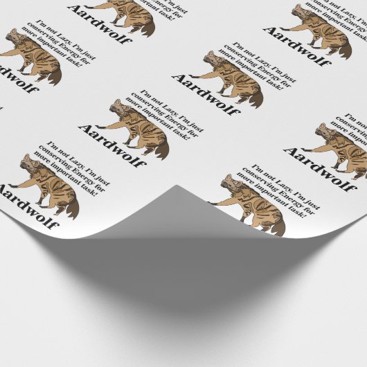 アードヴォルフハイエナファン動物愛好家おもしろい誕生日 ラッピングペーパー (角)