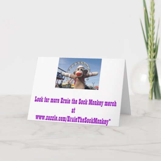 アーニーザソックモンキーフリーレンジピープイースターカード シーズンカード (裏面)