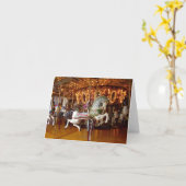 アーニーザソックモンキー回転木馬ノートカード カード (黄色い花)